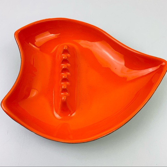 VTG ORANGE LEAF ASHTRAY (7002) - Picture 2 of 9